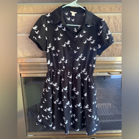 Bird Print Dress - Picture 1 of 5